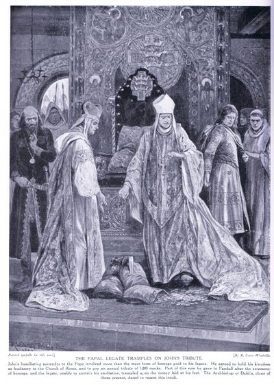 The Papal Legate tramples on John